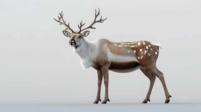 Majestic Stag in Serene Woodland: Antlers and Wildlife in their Natural Habitat