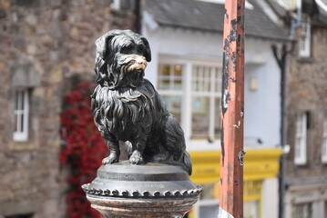 Statue de Greyfriars Bobby, un chien de race Skye terrier connu pour sa loyauté envers son...