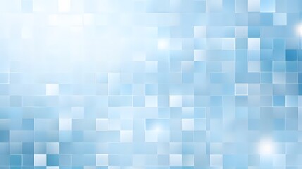 Abstract blue pixel mosaic with gradient squares, digital design asset for web banners and tech branding templates.