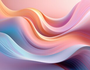 a vibrant smooth design featuring flowing curves and a dynamic gradient of soft pastel colors
