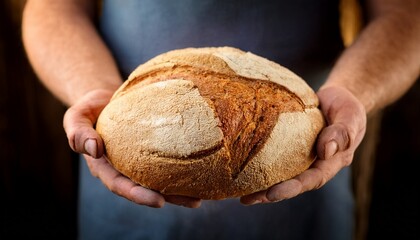 hands holding bread