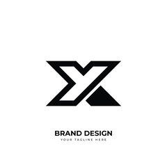 Modern Letter Xy or Yx creative monogram logo