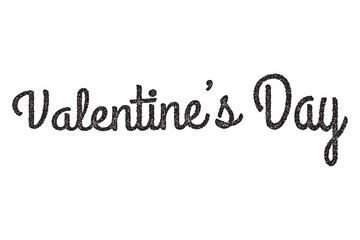Valentine's day lettering typography art grunge concept