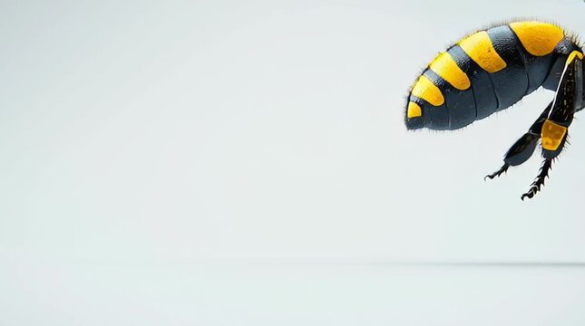 _macro photography of bee pollinator with realistic detail and textures for creative design: wildlife and biodiversity in nature_