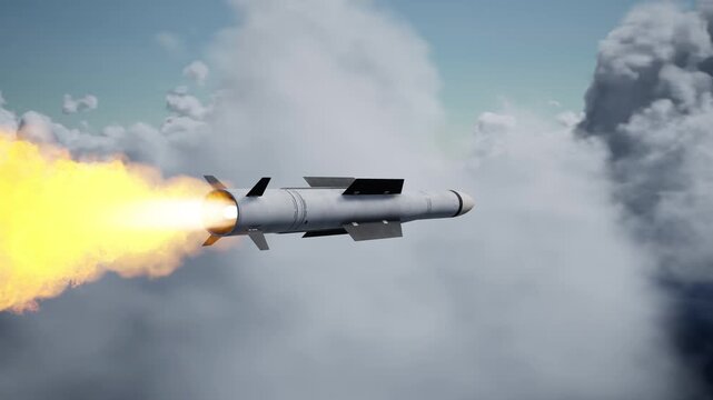 Missile 9M317 In The Clouds