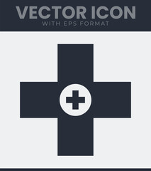 Simple medical cross healthcare symbol healthcare care clinic plus sign