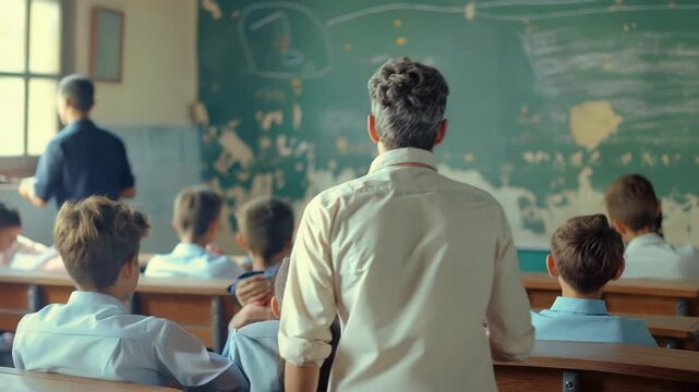 Teacher in a classroom