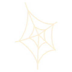 Simple Spider Web &ndash; Minimal Halloween Line Art Illustration