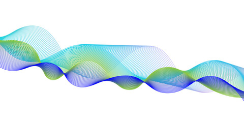 Fluid rainbow gradient wave lines on white, abstract ribbon curves, dynamic spectrum background, modern minimal designs.