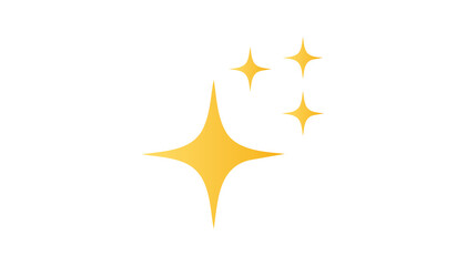 gold sparkle icon with glowing light and shine. Minimal elegant golden star symbol for UI, app, web, success, luxury, and decoration vector illustration on transparent background.