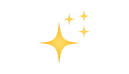 yellow sparkle icon glowing with bright light effect. Minimal clean vector symbol for UI, app, and web design. Perfect for success, glow, celebration, and luxury decoration themes.