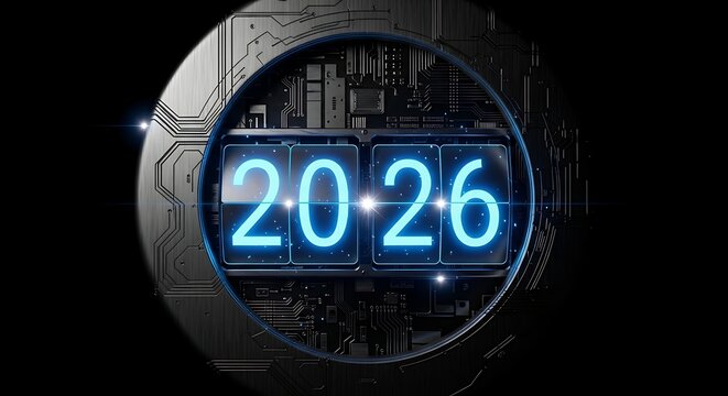 Stock image concept of New Year 2009 red neon sign light text on blackboard at night for business success advertisement