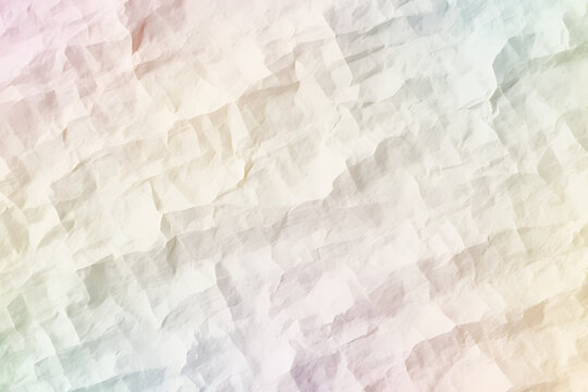 Textured White Paper with Soft Pastel Color Gradient and Wrinkles wrinkled crumpled
