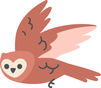 Description:
Minimalist flat illustration of a flying owl in warm earthy tones with outstretched wings, representing wisdom, night, and mystical symbolism in a soft modern style. - Powered by Adobe