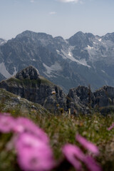 Peaks of the Balkans hiking trail in Albanian mountains