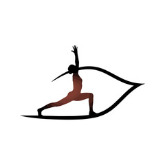 Balance and Serenity Yoga in Leaf Silhouette for Wellness Promotion