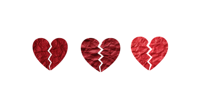 Broken Red Heart png