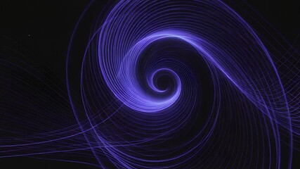 Abstract glowing sphere with flowing light trails against a dark background - Powered by Adobe
