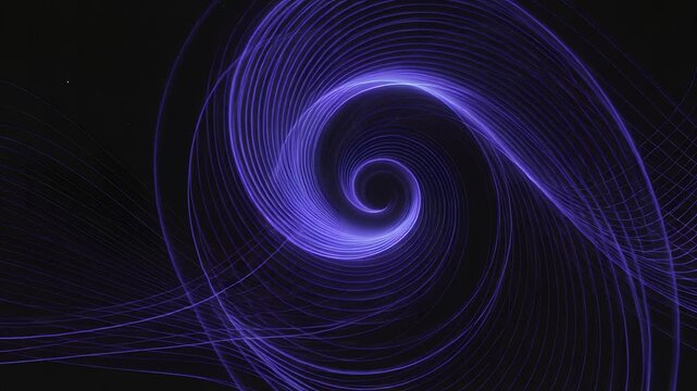 Abstract glowing sphere with flowing light trails against a dark background - Powered by Adobe