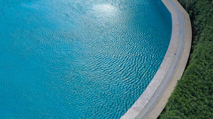Blue Pool Water with Ripples