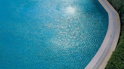 Blue Pool Water with Ripples