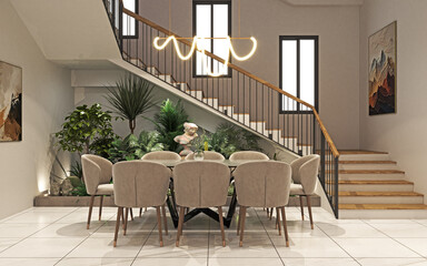 Modern Interior Dining room design and furniture 