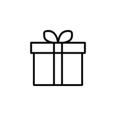 Elegant Gift Box Line Art