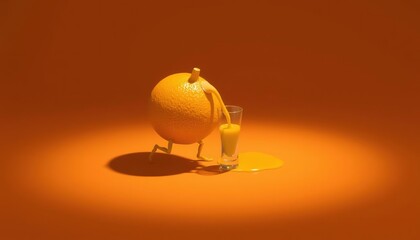 Fresh yellow and green apple fruit in water and glass isolated healthy food