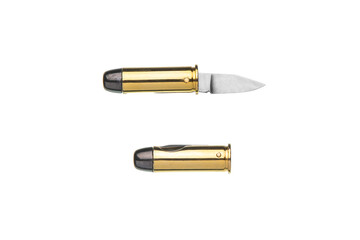 Golden Cartridge Hidden Miniature Blade Isolated