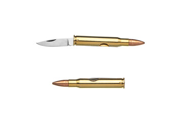 Rifle Bullet Cartridge Shaped Folding Knife