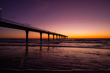 Fototapeta premium Sunrise at New Brighton Pier