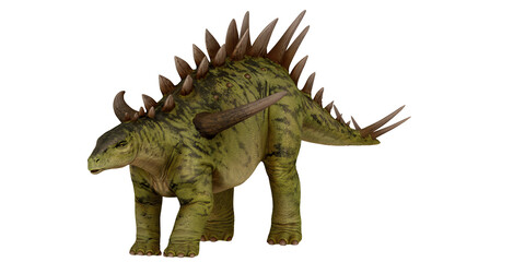3D rendering of a armored dinosaur with spikes