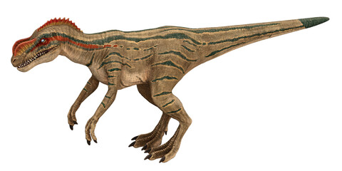 Majestic Allosaurus dinosaur in lifelike detail