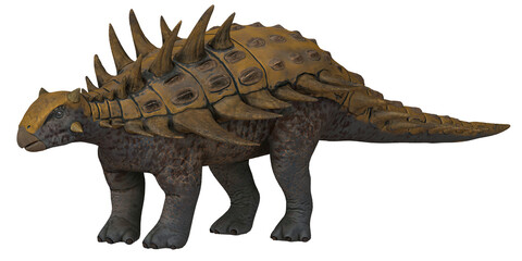 Fototapeta premium Detailed illustration of an armored dinosaur.