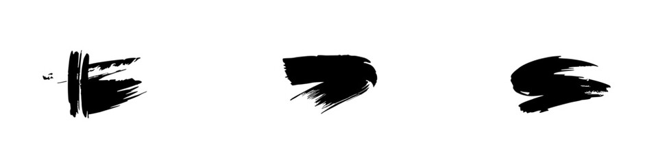 three bold strokes: a study in black ink brushstrokes on a white background