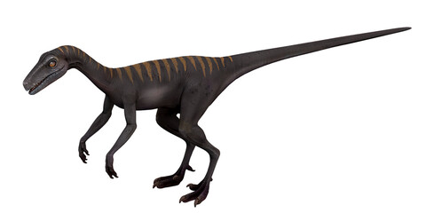 Fototapeta premium Realistic dinosaur with distinctive stripes.