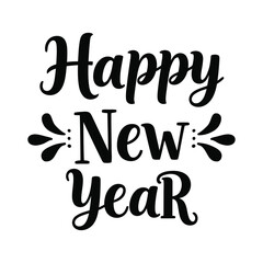 Obraz premium Happy new year greeting modern typography design for holiday season celebration