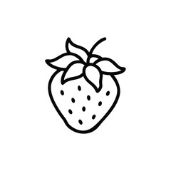 Minimalist Strawberry Outline Icon