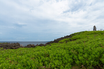 Front de mer &agrave; Cap Hedo, Okinawa, Japon