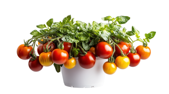 Hanging Vine Tomatoes on Transparent Background - Powered by Adobe