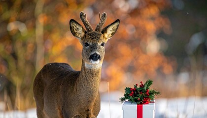 Festive Fawn: Holiday Gift Guardian