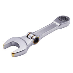 Obraz premium Ratchet wrench tool for mechanical work and repair isolated on transparent background