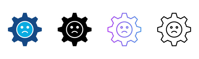 Poor Management Icon Multiple Style Vector Illustration
