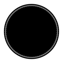 blank circle with round chain frame, suitable for emblem, logo template, label design, or industrial themed decoration