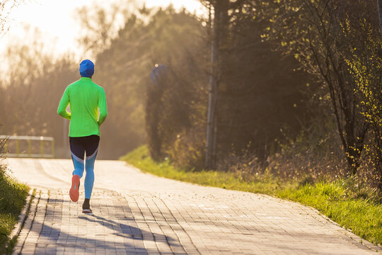 man running in the park