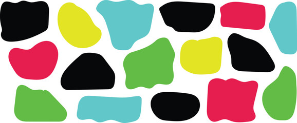 Abstract organic shapes in vibrant colors a playful and modern graphic design element