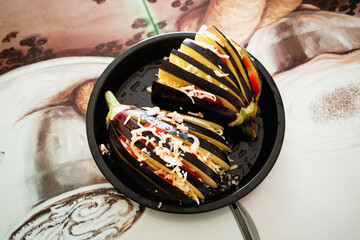 F&auml;cheraubergine in Bratform