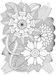 PrintFlowers Coloring Pages For Adules