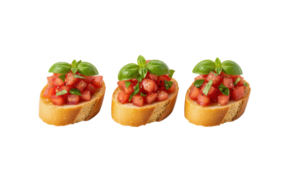 Canape portion guide photo for catering menu pricing or wedding proposal packs about tomato bruschetta bites with free copy space for menu layouts or delivery app thumbnails