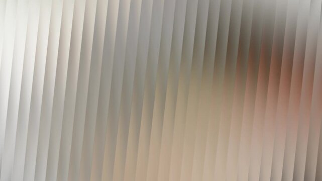 Abstract vertical blinds with gradient shades of beige, grey, and white creating a soft, modern backdrop